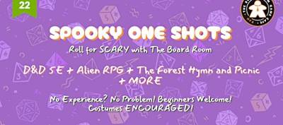 Spooky RPG One-Shots at the Board Room Game Cafe!
