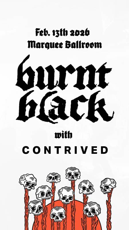 BURNT BLACK WITH SUPPORT FROM CONTRIVED
