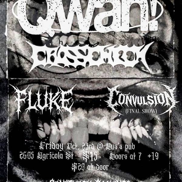 Sanctuary Bookings Presents: Qwan, Crosscheck, Convulsion & Fluke
